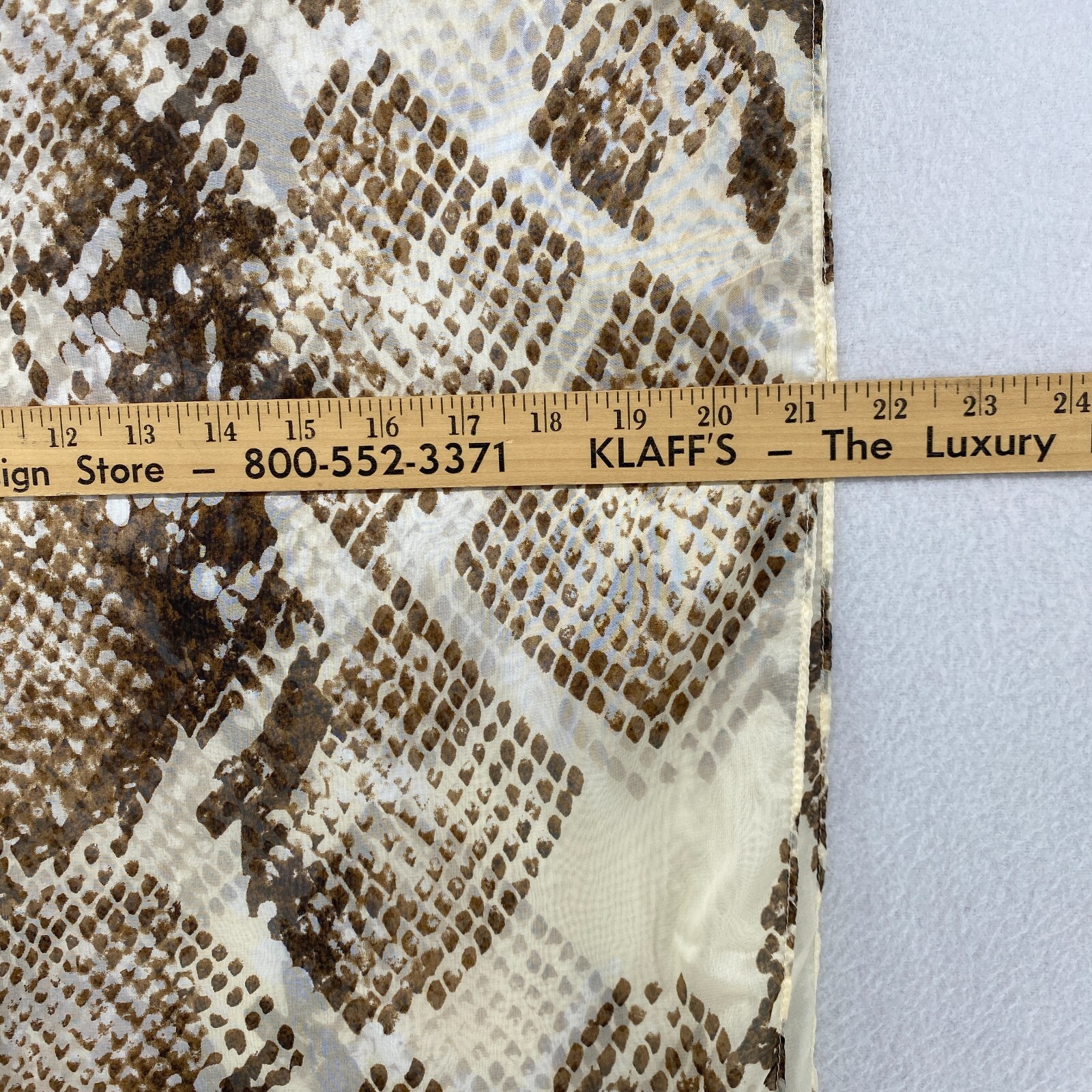 Womens Scarf OS Python Snakeskin Print Satin Shaw… - image 5