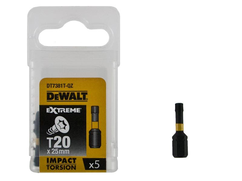Dewalt DT7381T 25mm Impact Torsion Screwdriver Bits T20 (x5)
