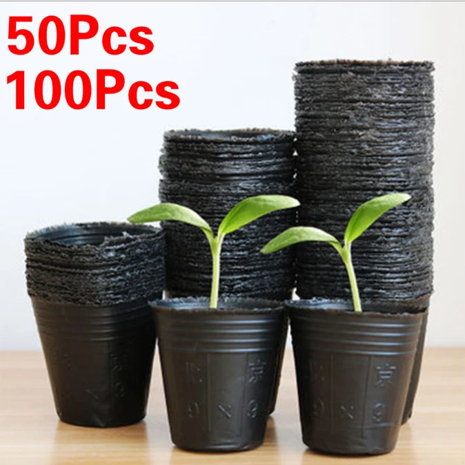 UK Home Nursery Pot Plant Tray Plastic Box Pouch Holder Raising Bag Garden - Image 3 of 4