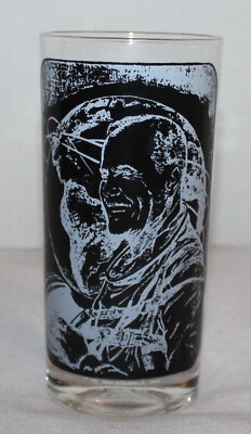 Rare Vtg 1962 John Glenn United States Friendship 7 Space Shuttle Glass Black