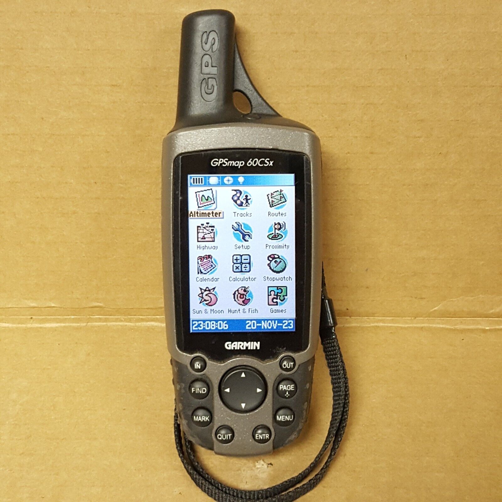 Garmin GPSMAP 60CSx Handheld GPS -Hiking-Hunting PowersOn w/64mb Mem Card -  USED