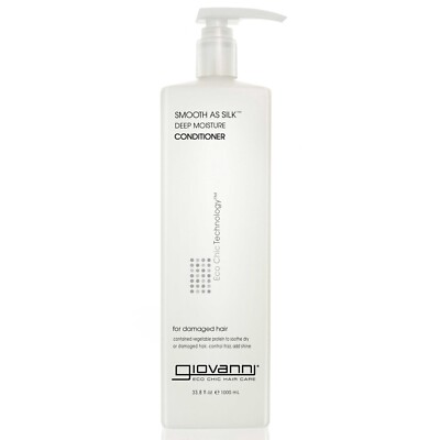GIOVANNI Smooth As Silk Deeper Moisture Conditioner 33.8 oz. Calms Frizz Deta...