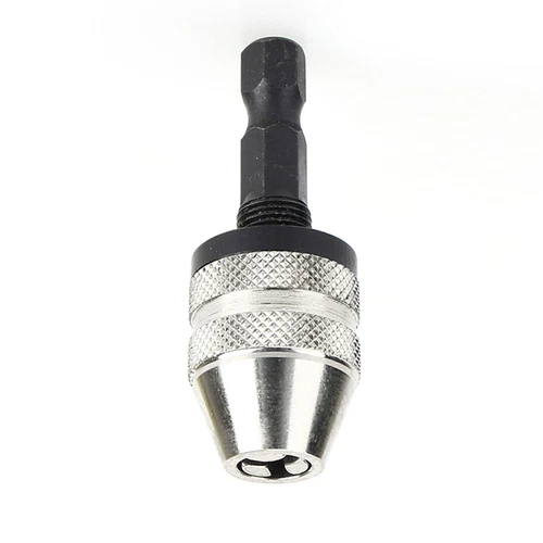 1/4" 0.3~3.6mm Quick Change Keyless Drill Bit Chuck Hex Shank Adapter Converter