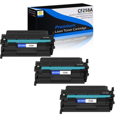 3 PACK - CF258A 58A Toner For HP LaserJet Pro MFP M428 M428fdn M404dn M404dw