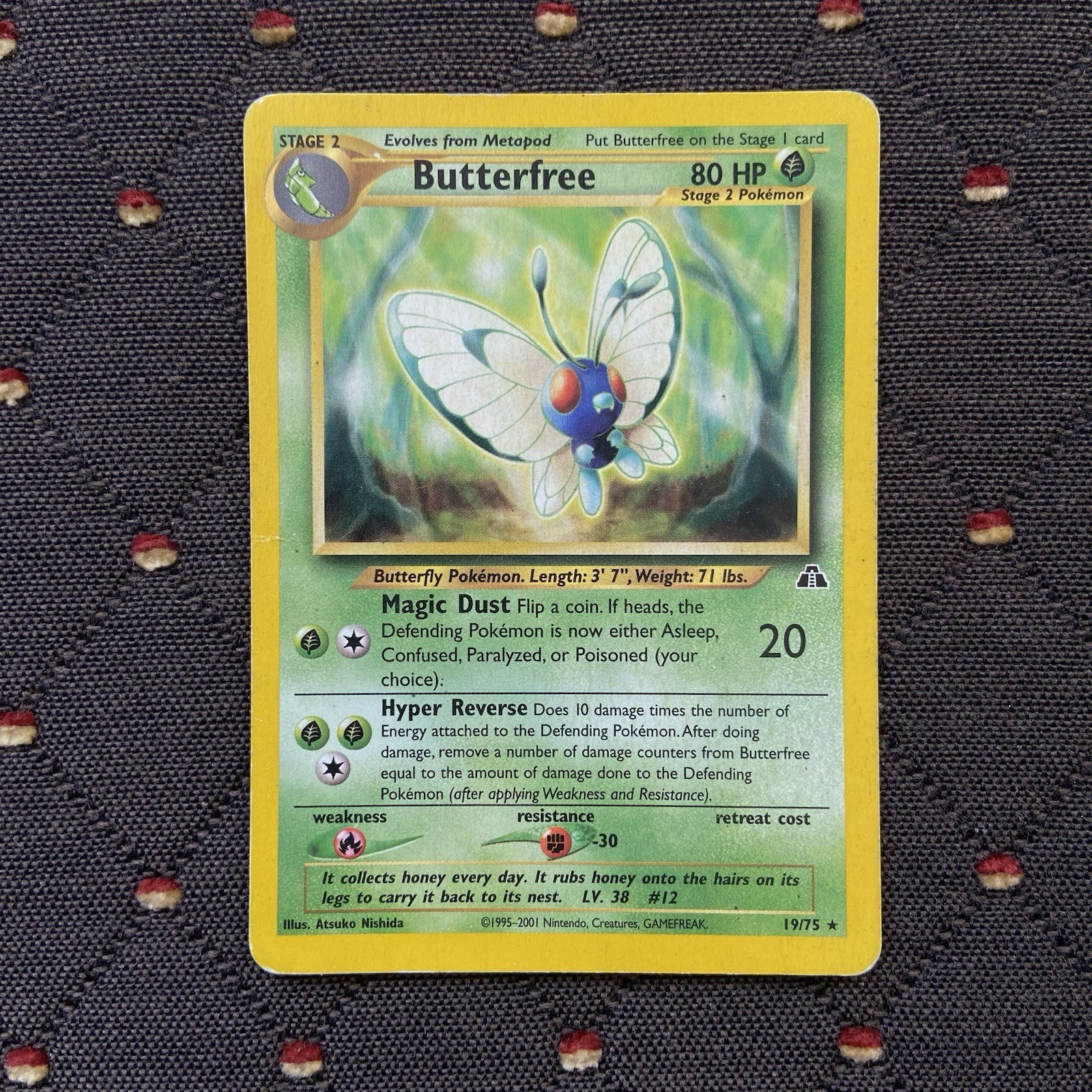 Butterfree Unlimited Neo Discovery 19/75 Pokemon TCG WotC | Atsuko Nishida | HP