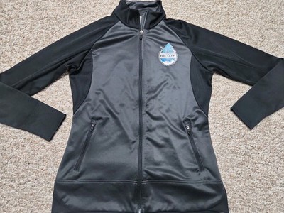 Detroit Lions Football Women's Living for the City Medium Full Zip Black Elevate