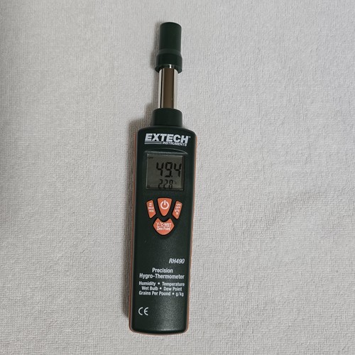Extech RH490 Precision Digital Hygro-Thermometer Psychrometer Works