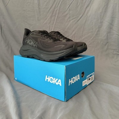 Hoka One One Clifton 10 Shoes Mens Size 7 Black Road Running Sneakers 1162030