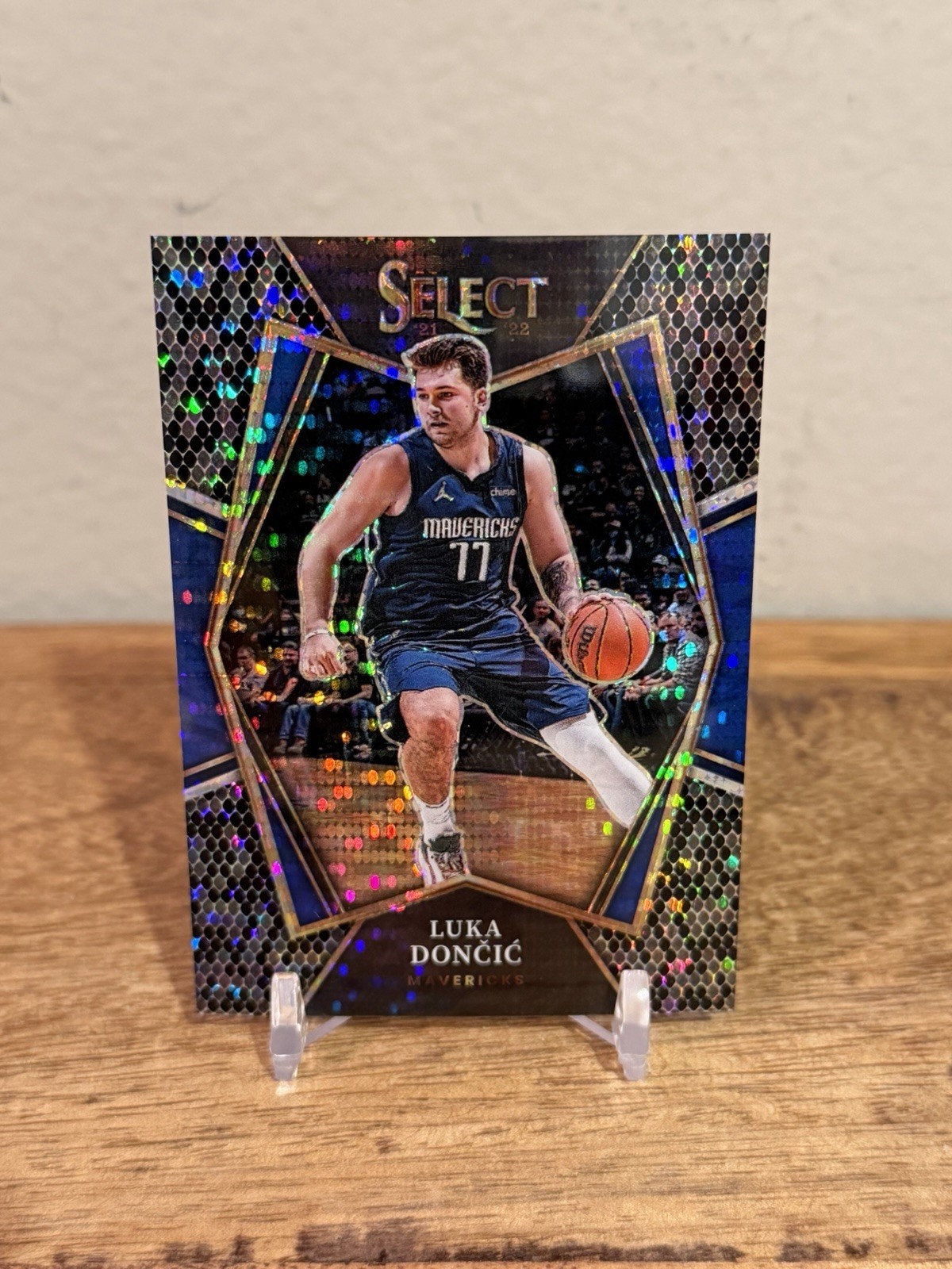 2021-22 Panini Select Black Snakeskin Prizm 1/1 Luka Doncic #117 Dallas Mavs NBA