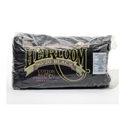 Hobbs Batting Heirloom Premium 80/20 Cotton/Poly Blend 120  X 120  King Size BLK