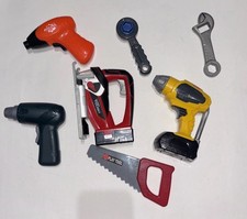 LOT OF PRETEND PLAY TOY POWER TOOLS CHAINSAW DRILLS JIGSAW