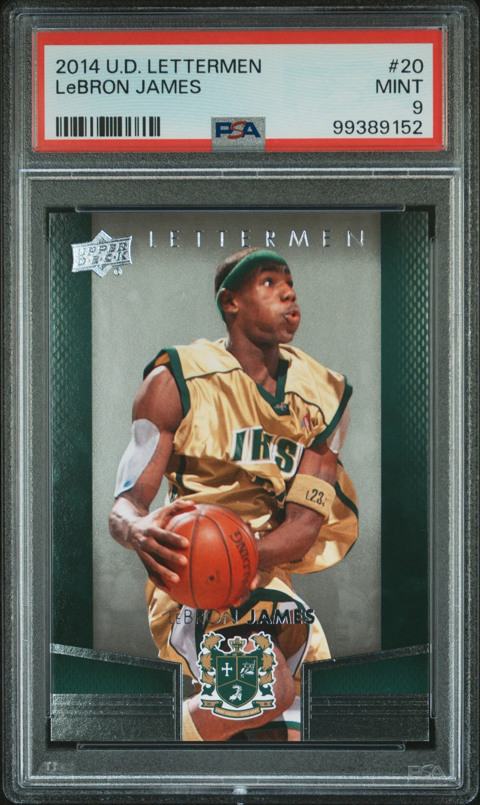 2014 Upper Deck Lettermen #20 LeBron James PSA 9 view 1