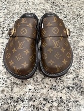 Louis Vuitton Cosy Flat Comfort zoccoli mules monogramma pelle taglia US 8/38