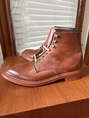 NEW | ALLEN EDMONDS 9D MARBLED CHILI SHELL CORDOVAN HIGGINS MILL BOOTS 9 D