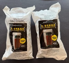 Lot of 2 Zero Water 5 Stage Advanced Filtration Replacement Water Filters NEW