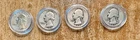 🔥 1940-64 Washington Quarter 90% Silver Circulated $1 Face Value 4 Quarters🔥