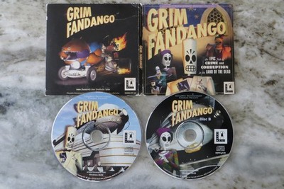 Grim Fandango PC CD-ROM 1998 Video Game Paper Sleeves Lucas Arts Windows 95/98 
