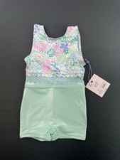 More Than Magic Teal Floral Gymnastics Leotard Size 3T Toddler NEW NWT NE