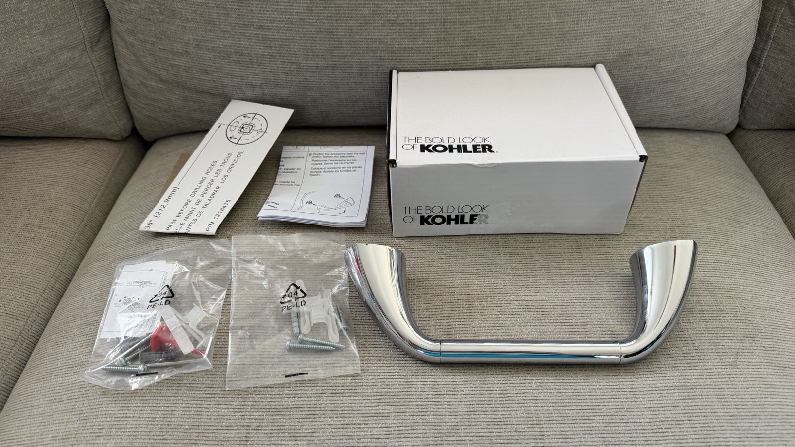 Kohler Alteo 37054-CP Polished Chrome Double Post Pivoting Toilet Paper Holder