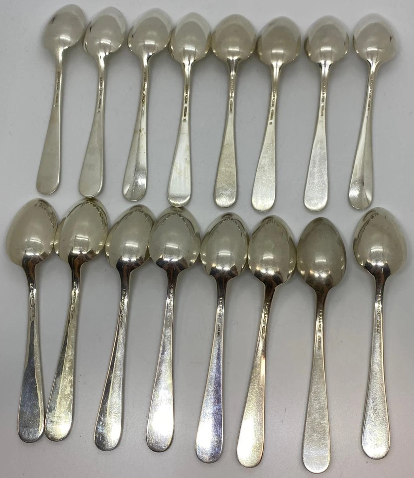 Kirk & Son Sterling Repousse Cucharadita 5 7/8 pulgadas Juego de 16 Lote N-2 Foto 4 de 4