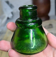 Small Mouth Antique Emerald Green Glass Carter's Ink Bottle - 1897