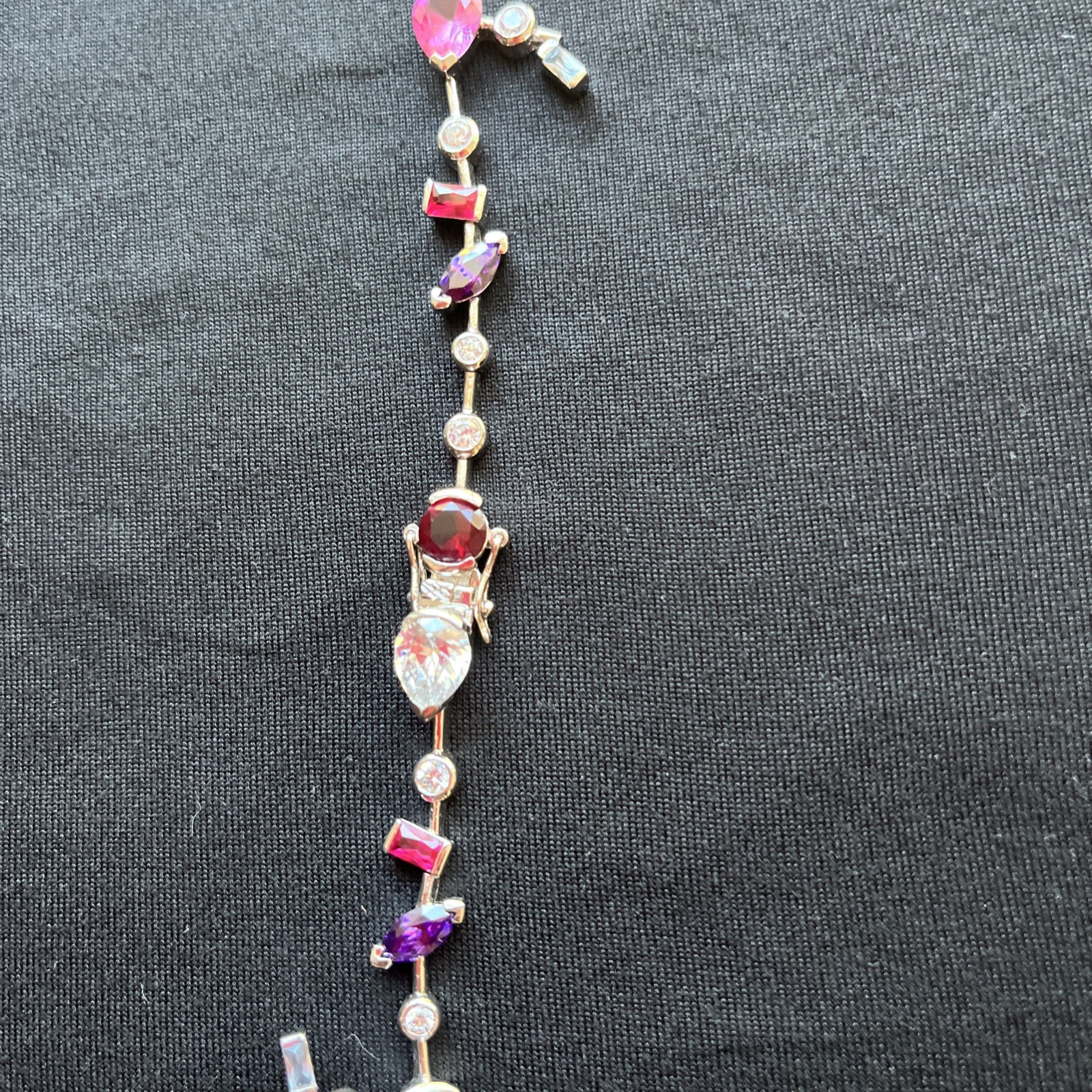 HSN Sterling lab created amethyst ruby garnet Rhi… - image 5