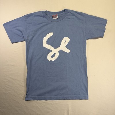 Sylvan Esso Script Logo Tee Bayside Heavyweight USA Blue Indie Electropop M