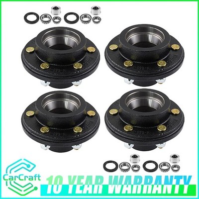 Pk 4 Trailer Hubs Convert Mobile Home with Bearings 6000# 6 Lug 6x5.5 Idler Axle