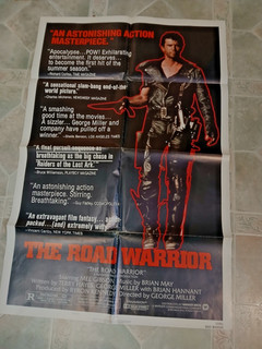 ORIG. WARNER THE ROAD WARRIOR 1982 CON MEL GIBSON. STILE B 1 SHT.