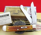 Case XX Trapper Knife 2010 Harvest Orange Pocket Worn Mint In Original Box! NR