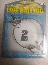 Boone 604 Dave Workman Live Bait Rig,  2/0 Nose Hook & 1 #2 Treble Hook, 2CT