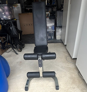 Body Solid Sit Up Bench with Leg Extension/Leg Curl Attachment Black/Grey