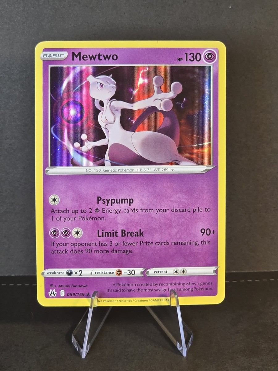 Mewtwo 059/159 Crown Zenith Holo Rare Pokemon Card LP+ | eBay