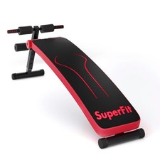 Home Foldable Weight Bench Adjustable Sit-up Board Workout Slant Bench Gym Red
