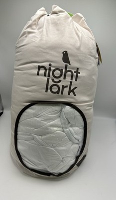 Night Lark Seersucker Bettwäscheset ohne Bezug Polarweiß 4,5tog Super King