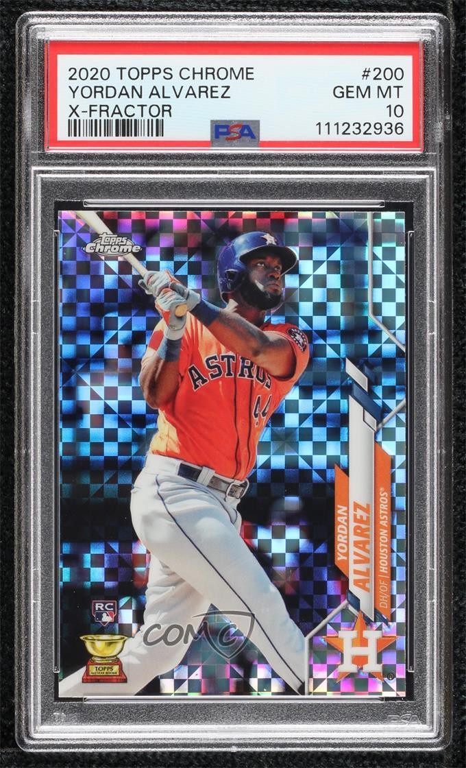 2020 Topps Chrome X-Fractor Yordan Alvarez #200 PSA 10 GEM MT Rookie RC 07i7