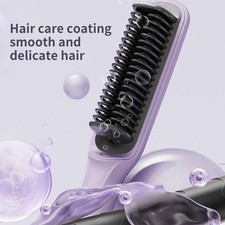 PretiHom Hair Straightening Brush Anti-Frizz, Heated, LCD Display