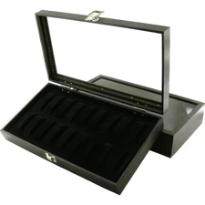 2 18 Watch Bracelet Glass Top Jewelry Display Cases 14 3/4" x 8 1/4"