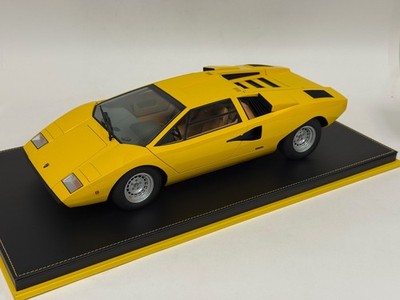 1/12 scale Model of Lamborghini Countach LP400 in Yellow From 1974