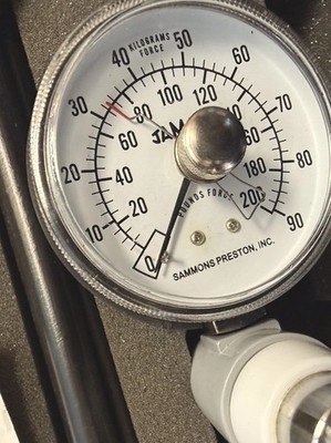 Jamar Hydraulic Hand Dynamometer Grip FOR PARTS.  NOT WORKING