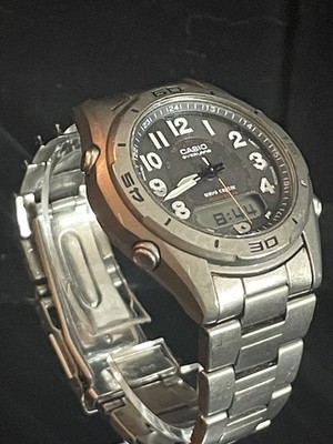 Rare Casio Overland OAW-100 Titanium Wave Ceptor Tough Solar JDM4319 Box Working
