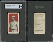 1911 E94 George Close Candy Harry Davis ~ red background ~ SGC 1 sharp