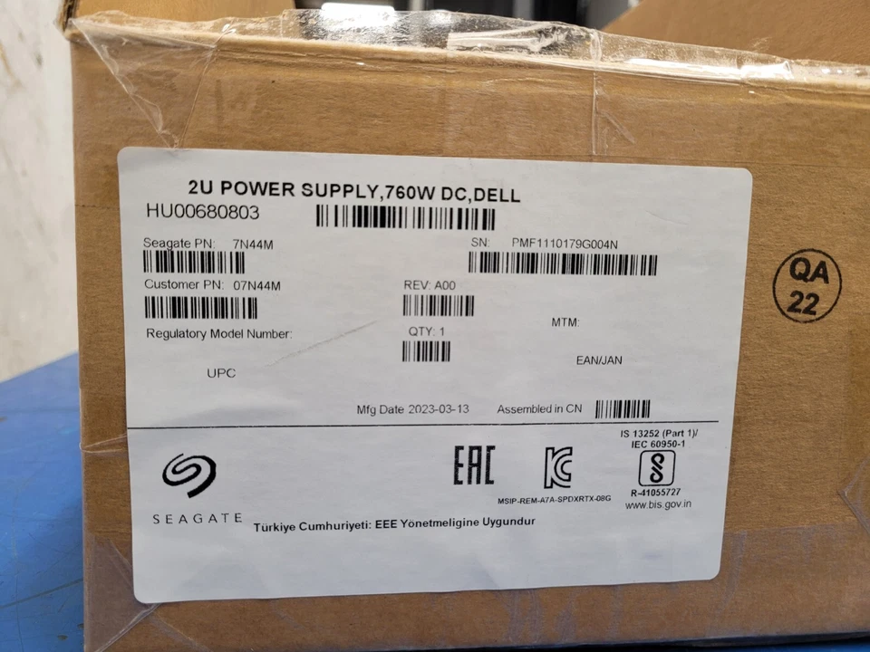 BEL POWER 2U Power Supply SP-PCM1-HE764-DC 764DC DELL 1103152-02 07N44M 48VDC IN - Image 3 of 4