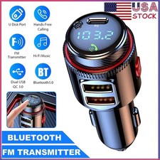 Bluetooth Car Radio Adapter Wireless FM Transmitter QC3.0  PD Fast Charger MP3