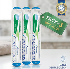 Image of Sensodyne Daily Care Toothbrush Soft Bristles Sensitive Teeth Triple Pack 3 Pcs