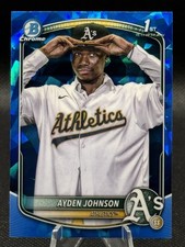 2025 Bowman Chrome Sapphire Edition BCP-197 Ayden Johnson Prospects Athletics