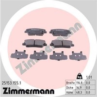 Zimmermann BremsbeläGe Hinten FüR KIA Sorento II Stinger Hyundai Santa Fé Grand