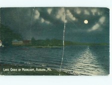 Divided-back LAKE SCENE Auburn Maine ME f/01 AE5239