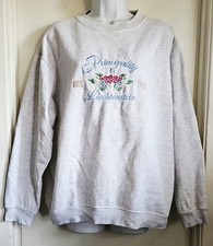 Vintage Ronweil Liechtenstein Embroidered Sweatshirt L Swiss Styled Travel Crewn