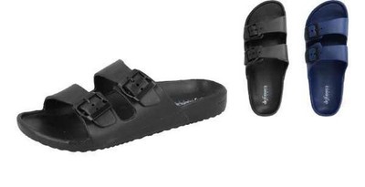 DE FONSECA HAUSSCHUHE MEER POOL GUMMI HERREN BLAU SCHWARZ LEVANTO SCHNALLEN 40 BIS 46